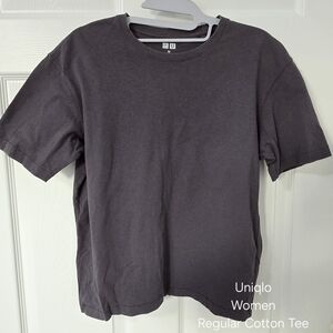 Uniqlo Women's Charcoal/Pink/Gray/Black Cotton Tee